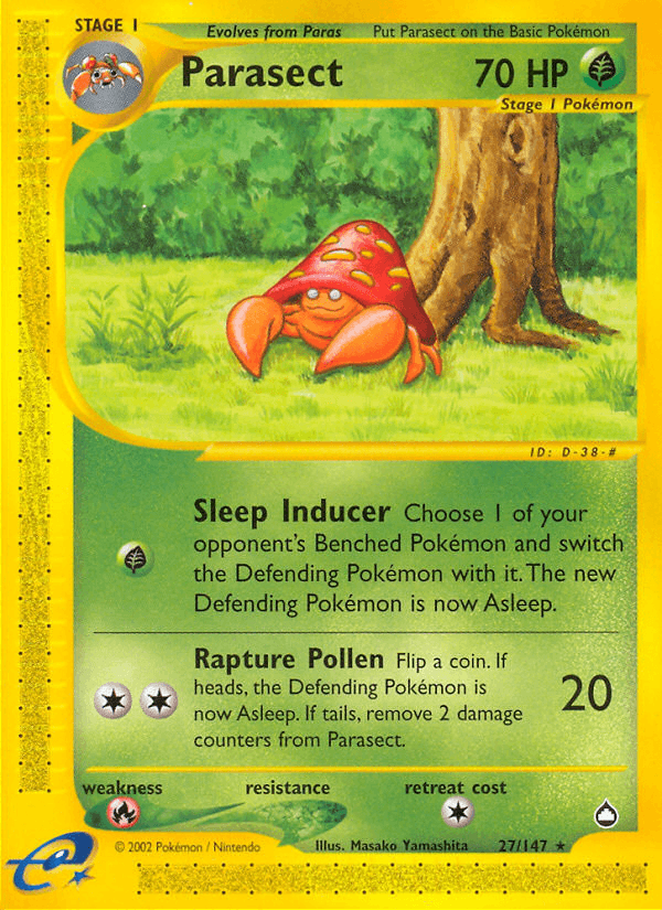 Parasect Pokémon card