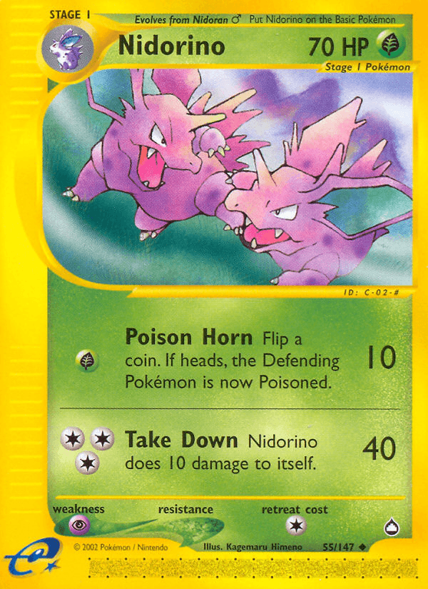 Nidorino Pokémon card