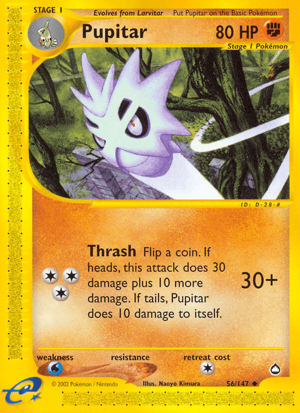Pupitar Pokémon card
