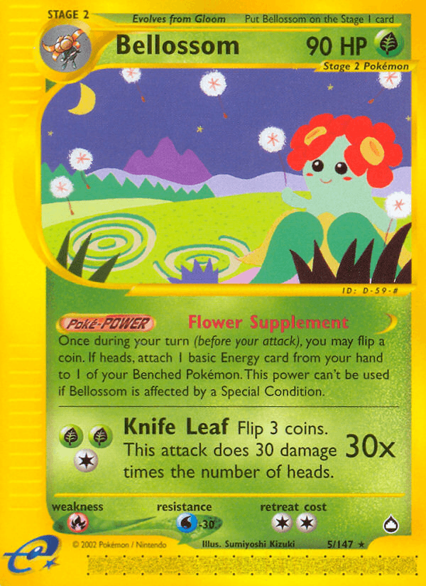 Bellossom Pokémon card