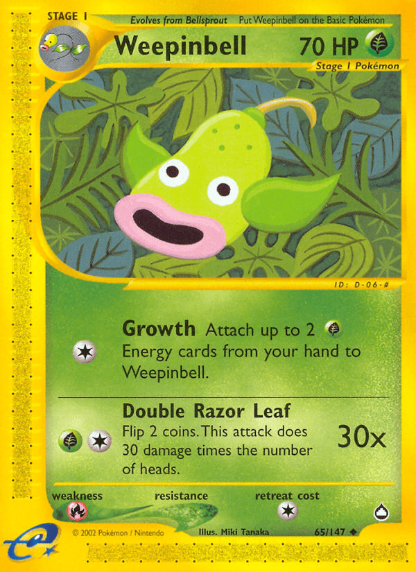 Weepinbell Pokémon card