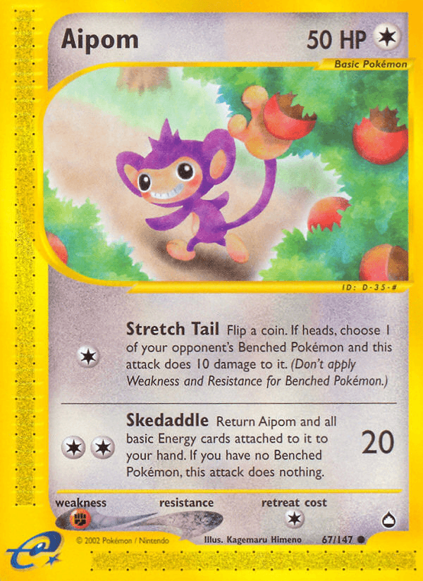 Aipom Pokémon card