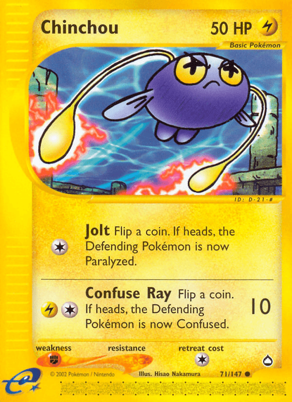 Chinchou Pokémon card
