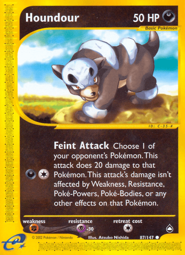 Houndour Pokémon card
