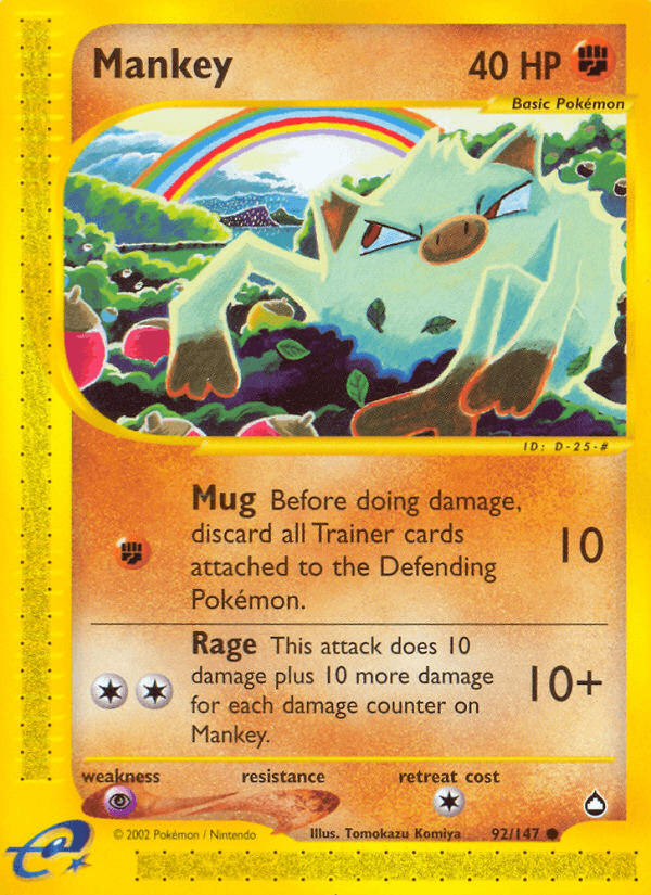 Mankey Pokémon card