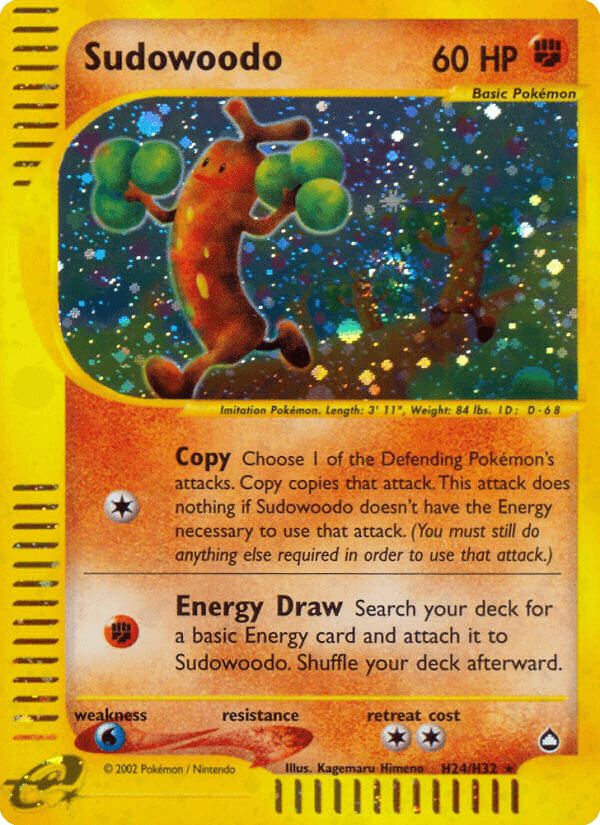 Sudowoodo Pokémon card