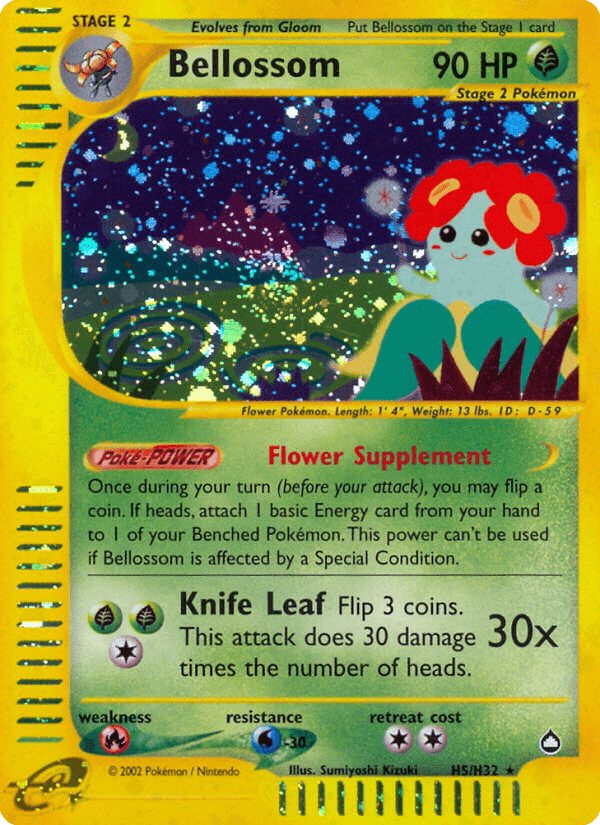 Bellossom Pokémon card