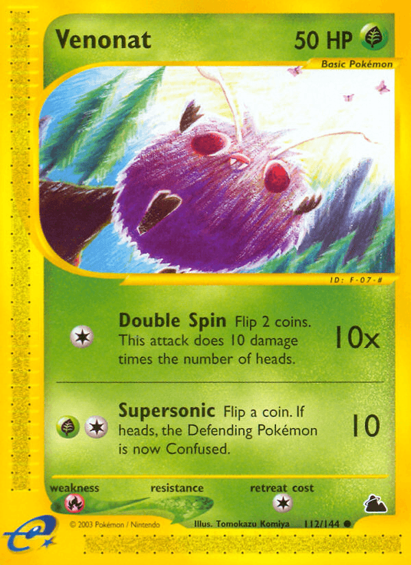 Venonat Pokémon card