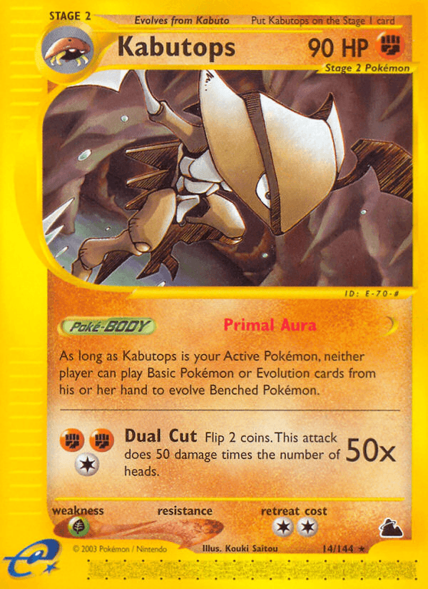Kabutops Pokémon card