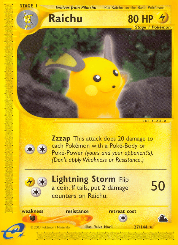 Raichu Pokémon card