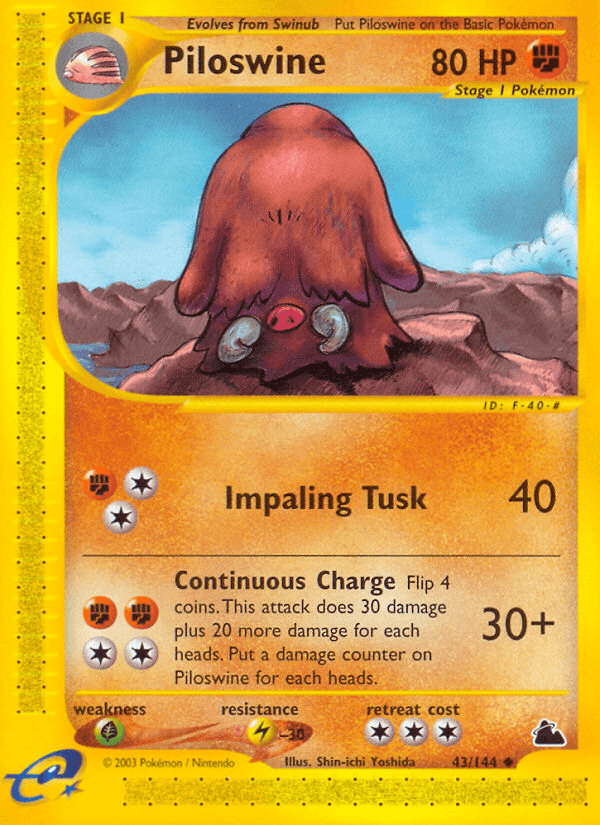Piloswine Pokémon card