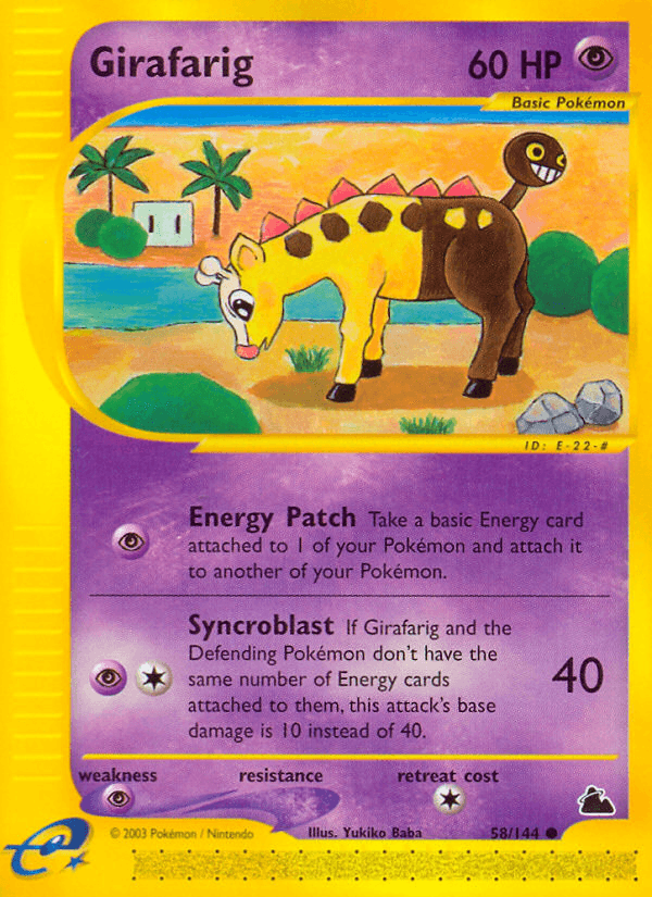Girafarig Pokémon card