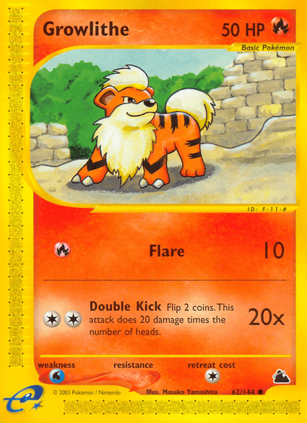 Growlithe Pokémon card