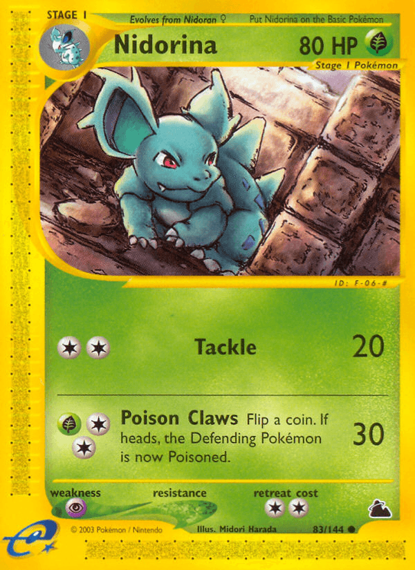 Nidorina Pokémon card