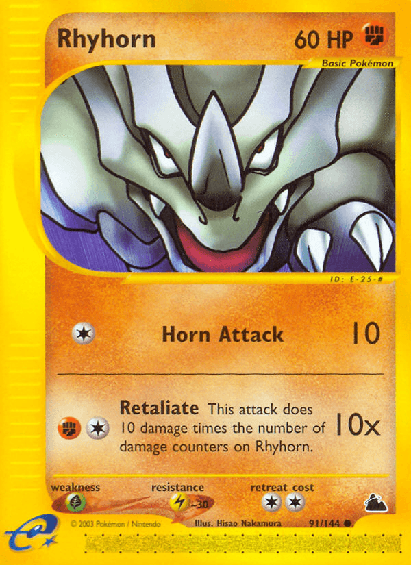 Rhyhorn Pokémon card