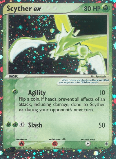 Scyther ex Pokémon card