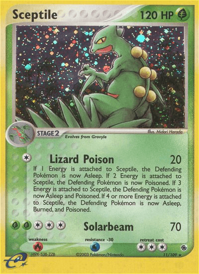 Sceptile Pokémon card