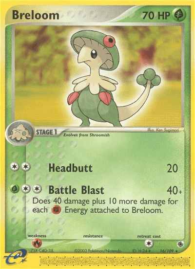 Breloom Pokémon card