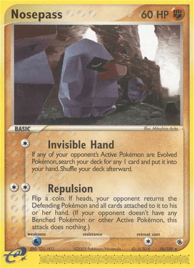 Nosepass Pokémon card