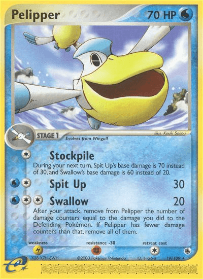 Pelipper Pokémon card