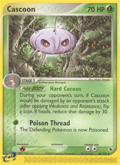 Cascoon Pokémon card