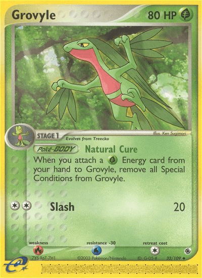 Grovyle Pokémon card