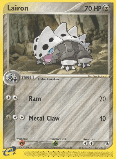 Lairon Pokémon card