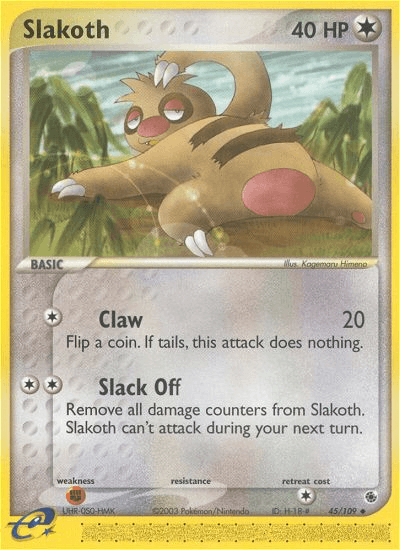 Slakoth Pokémon card