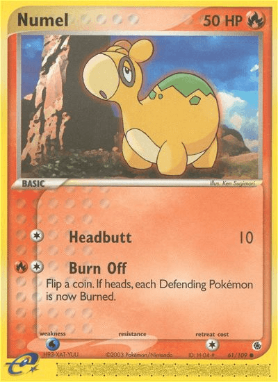 Numel Pokémon card