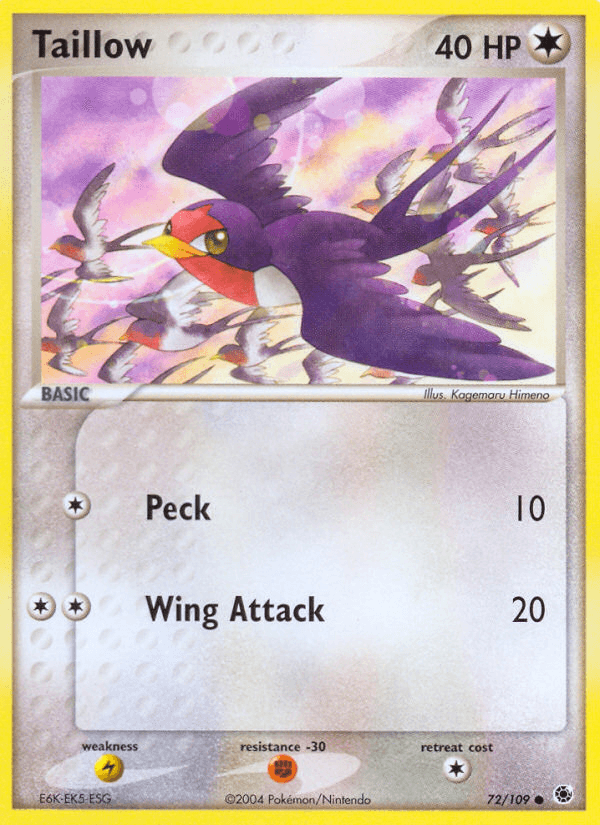 Taillow Pokémon card