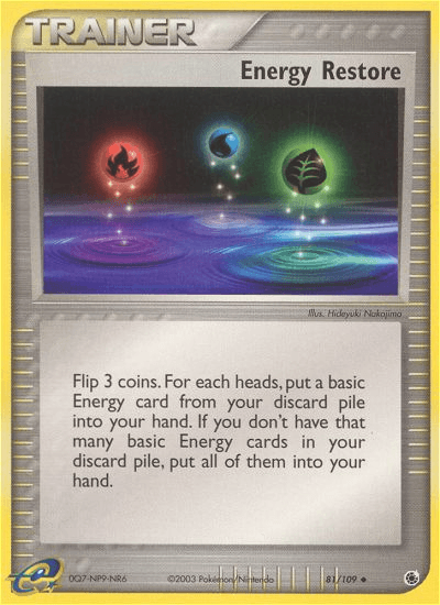 Energy Restore Pokémon card