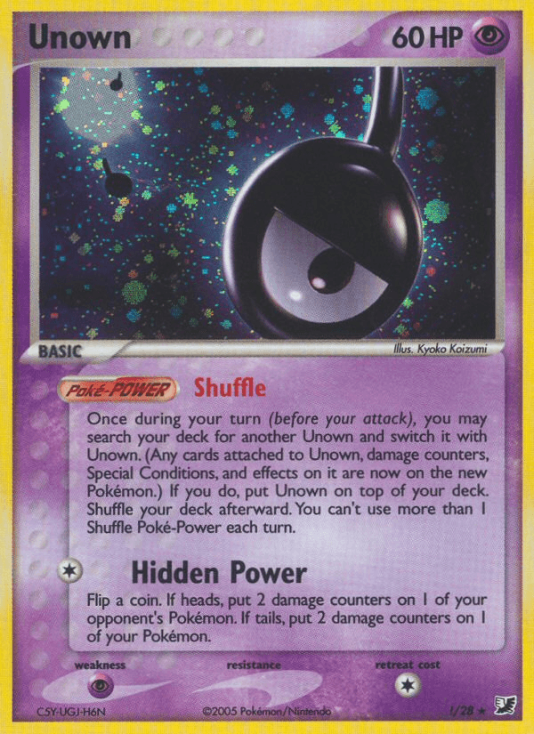 Unown Pokémon card