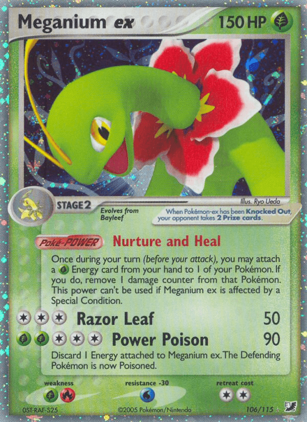 Meganium ex Pokémon card