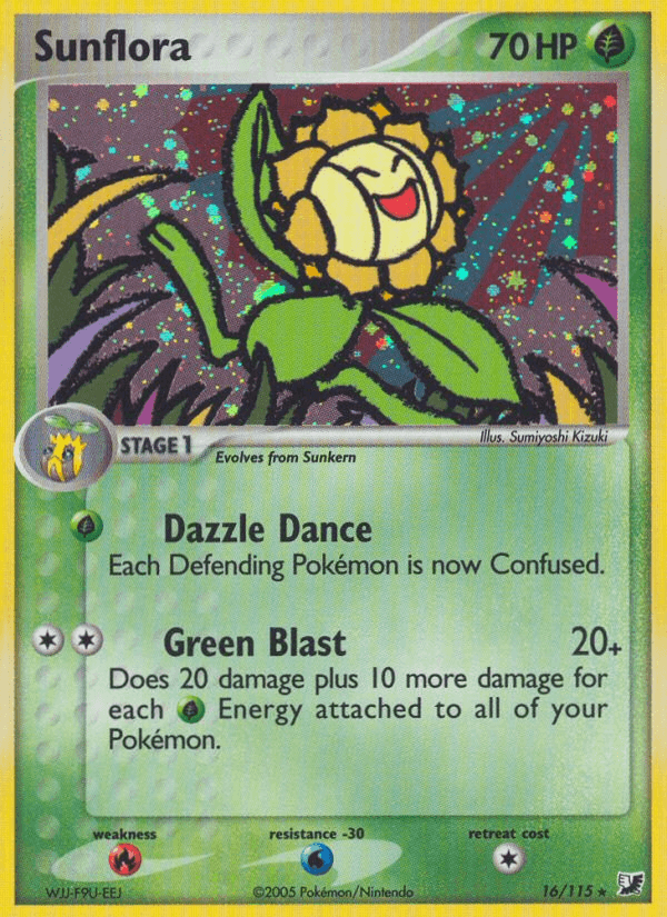 Sunflora Pokémon card