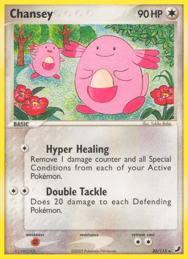 Chansey Pokémon card