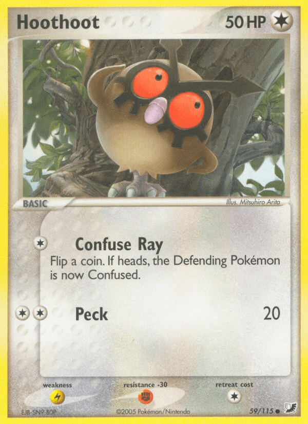 Hoothoot Pokémon card