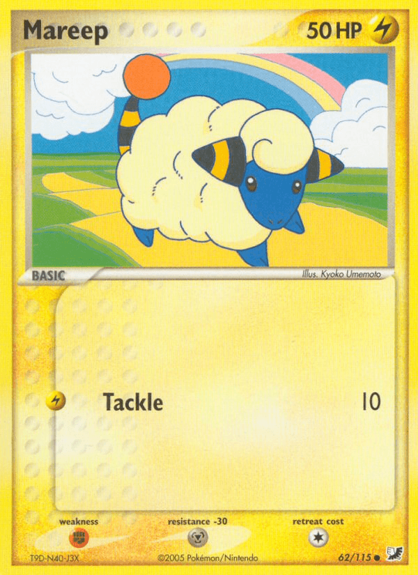 Mareep Pokémon card