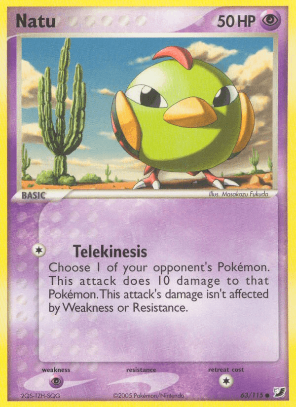 Natu Pokémon card