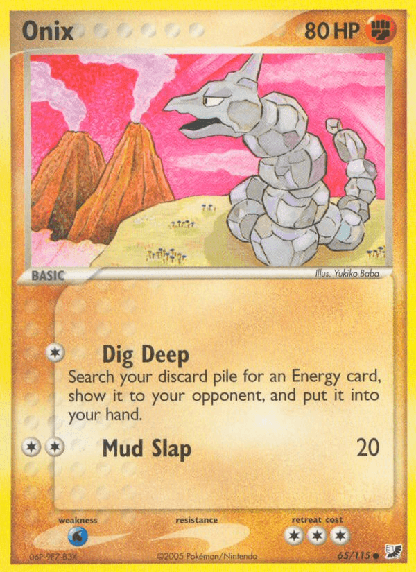 Onix Pokémon card