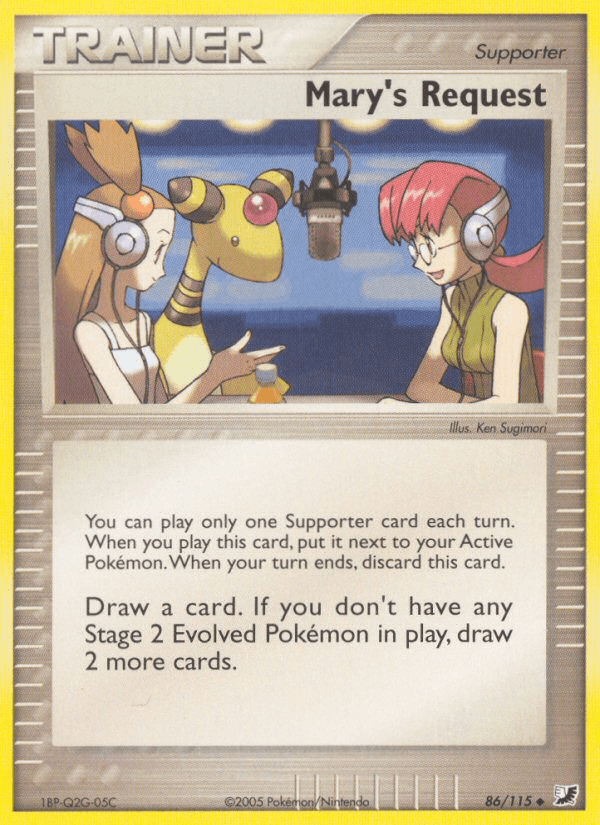 Mary's Request Pokémon card