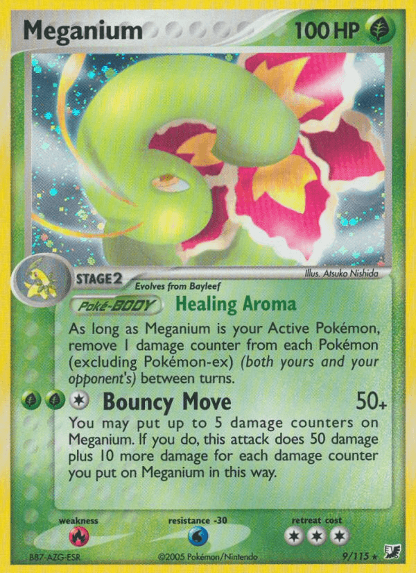Meganium Pokémon card
