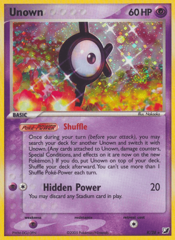 Unown Pokémon card
