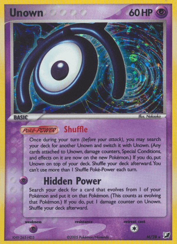 Unown Pokémon card