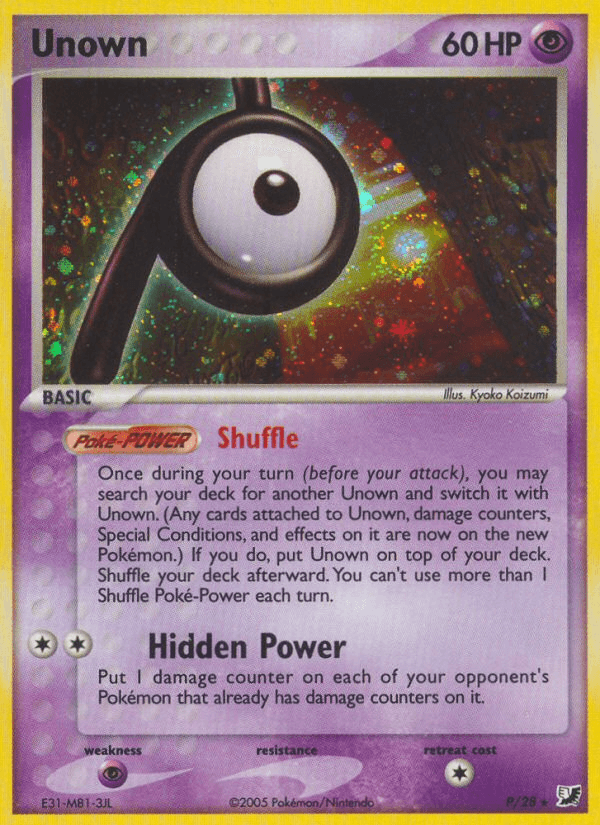 Unown Pokémon card