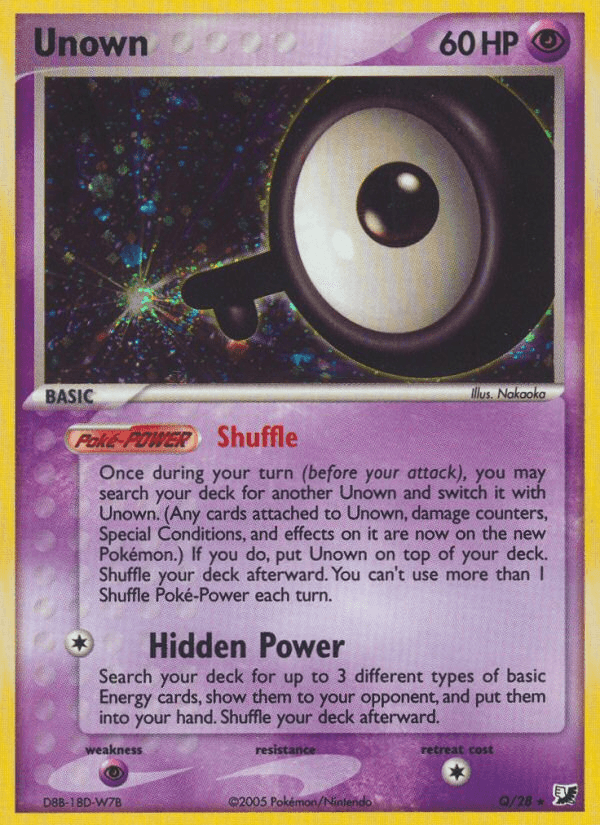 Unown Pokémon card