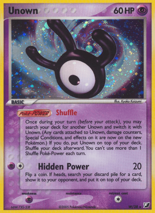 Unown Pokémon card