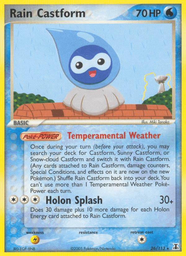 Rain Castform Pokémon card