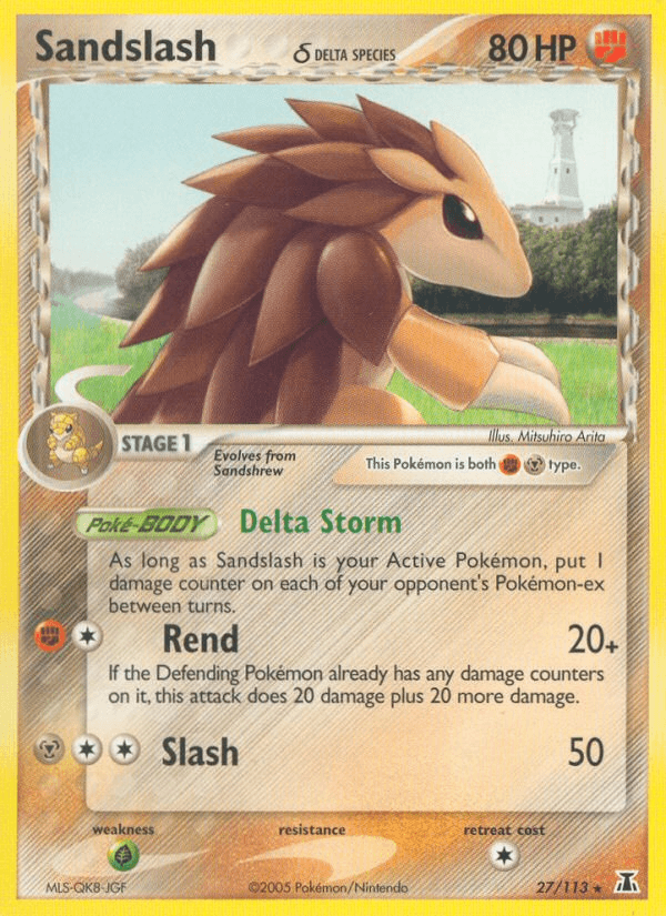 Sandslash δ Pokémon card