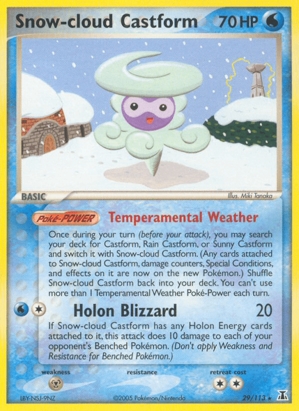 Snow-cloud Castform Pokémon card