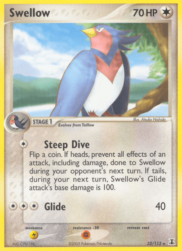 Swellow Pokémon card